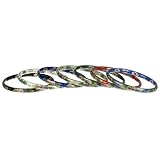 Cloisonne Flat Bangle Bracelets, Set of 7