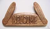 Welcome Wood Surfboard Surf Wall Art Sign Indoor Outdoor