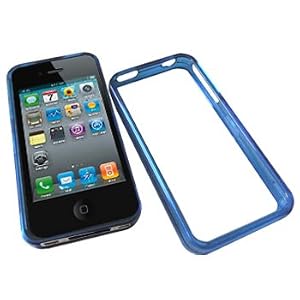 Blue Hard Bumper Frame Case / Skin / Cover for Apple iPhone 4 / 4G