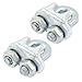 Sourcingmap Silver Tone Metal Cable Clip Saddle Clamp 2 Pcs for 5/16