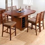 Concord 6 Piece Counter Height Table Dining Set in Carlyle Cherry