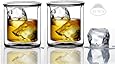 Sun's Tea (TM) 9 oz Strong Double Wall Manhattan Style old-fashioned Scotch/Whiskey Glasses, Set of 2
