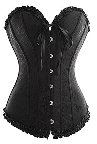 Novila Black Bustier Tops Plus Size Corset for Women