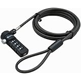 Sendt Black Notebook / Laptop Combination Lock Security Cable