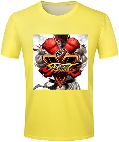 Okarfour Street Fighter Cool Awesome Shirts for Men Small Yellow