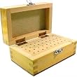 Wood Box Bur Drill Rotary Tool Holder Organizer 36 Hole