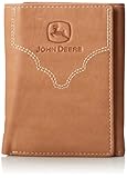 John Deere Men's Leather Trifold Wallet