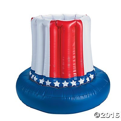 American Flag Cooler Inflatable- Patriotic Party Decoration - 4th of July Party Cooler