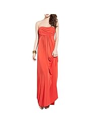 Strapless Rayon Pleated  Evening Dress/Prom Dress/Party Dress  With Ruffles
