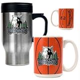 Minnesota Timberwolves NBA Stainless Steel Travel Mug & Gameball Ceramic Mug Set - Primary Logo
