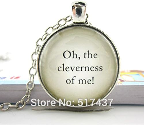 Pretty Lee Glass Dome Necklacepeter Pan Quote Pendant Jewelryoh The Cleverness Of Me Pendant Book Pendant Necklace
