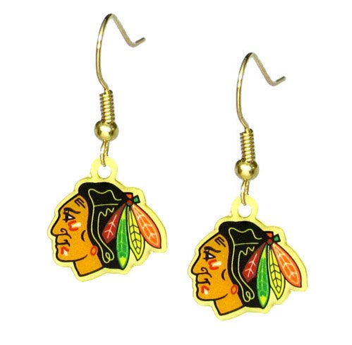 Chicago Blackhawks - NHL Team Logo Dangler Earrings