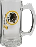 Washington Redskins Beer Mug: 3D Logo Glass Tankard