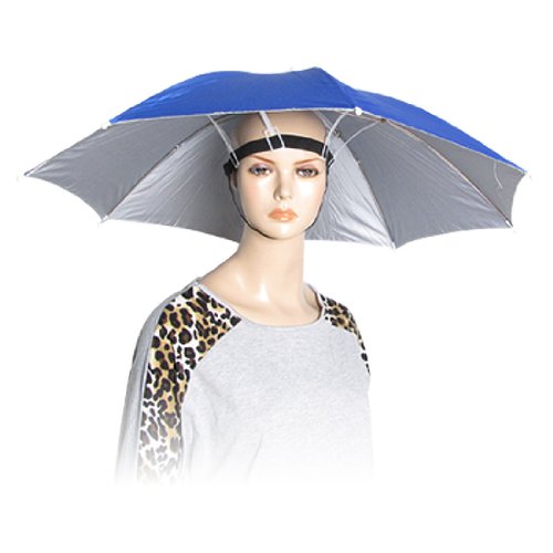 Fishing Elastic Headband Metal Frame Hands Free Nylon Umbrella