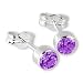 SilberDream Ohrringe Zirkonia lila 925 Sterling Silber Ohrstecker SDO503V