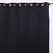 Deconovo Blackout Room Darkening Thermal Insulated Wide Panel Curtains for Bedroom 100 x 84 Inch Black 1 Panel
