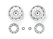 Tamiya 56519 – Radio Control – Chrome Rim Accessory 30 mm.