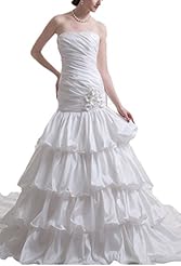 Strapless  Mermaid Taffeta  Dress With Ruffles