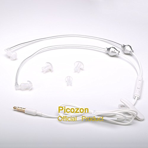 Picozon White Two-Ear Volume Control FBI Covert Acoustic Tube Headphone Earphone Earpiece Headset with Microphone for 3.5mm Jack Plug Apple iPhone 6 5 5S 4 4S, Samsung Galaxy S3 S4 S5 Note 3 Note4, HTC, LG, Motorola Blackberry, Sony Xperia PSP PSV et Picozon White Two-Ear Volume Control FBI Covert Acoustic Tube Headphone Earphone Earpiece Headset with Microphone for 3.5mm Jack Plug Apple iPhone 6 5 5S 4 4S, Samsung Galaxy S3 S4 S5 Note 3 Note4, HTC, LG, Motorola Blackberry, Sony Xperia PSP PSV et