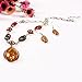 Amber Beaded Fine Multi-Colored Pendant Silver Necklace Earring Bracelet Set