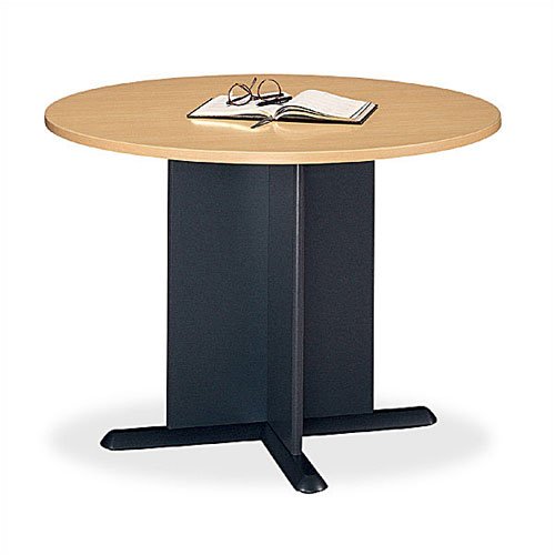 Bush Business Furniture TB64342 Light Oak Round Conference Table [Kitchen]