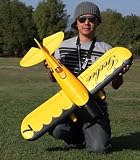 New Excellent Performance 4 CH Yellow Gee Bee Racer Radio Remote Control Electric RC Airplane RTF w/ High Crash Resistance