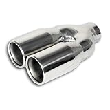 Produkt-Bild: Endrohr, Doppel - rund, geb&ouml;rdelt, Y- Adapter, 2 x 76 mm, 240 mm, 58-Einla&szlig;, mit EG- Betriebserlaubnis