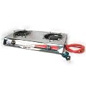 Portable Propane Gas Stove 2 Double Burner Range BBQ