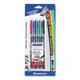 Staedtler(R) Lumocolor CD Markers, Pack Of 4 by Staedtler Inc.