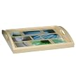 Photo-Holding Host Serving Tray - Natural
