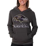 NFL Junk Food Baltimore Ravens Ladies Tried and True Pullover Hoodie Sweatshirt - Charcoal (X-Large)