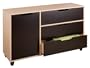 Colori Collection 3 Drawer / 1 Door Double Dresser in Natural Maple/Wenge Finish By Nexera Furniture