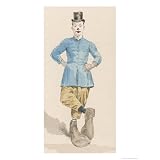 Clown Wearing Very Large Shoes Lipstick and a Top Hat Giclee Poster Print by Jules Garnier, 18x24'