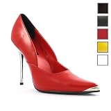 Pleaser Shoes Womens HEAT-01 4 1/2" Chrome Stiletto Heel Pump, Available in 6 Colors