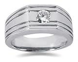 0.50 CTW Men's Diamond Ring in Platinum