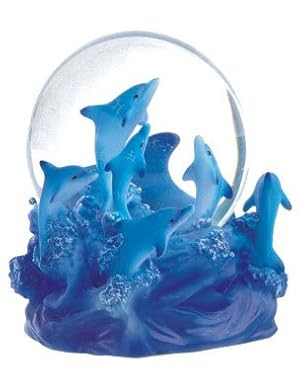 Snow Globe Dolphin Collection Desk Figurine Figure Desk Decoration