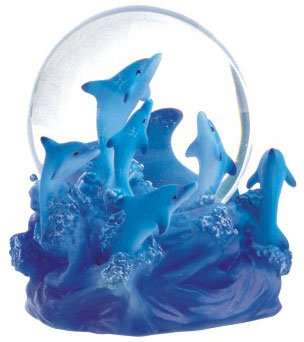 Snow Globe Dolphin Collection Desk Figurine Figure Desk Decoration