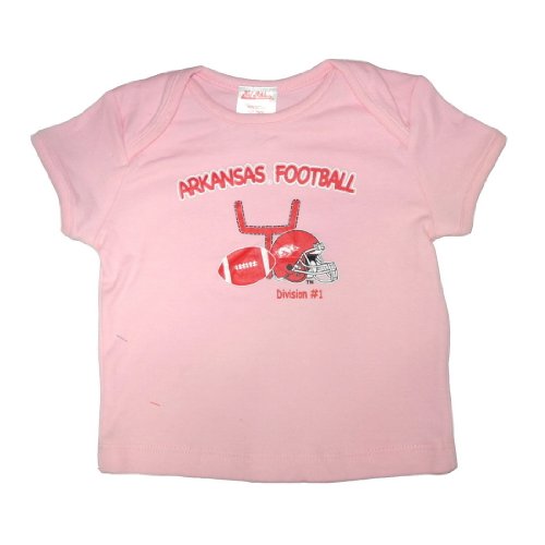 Infant / Baby NCAA Arkansas Razorbacks My First Tee T-Shirt - Pink (Size: 18)