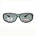Womens Polarized Fit Over Glasses Rhinestone Sunglasses Oval Rectangular Gray