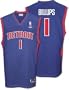 Chauncey Billups Blue Reebok NBA Replica Detroit Pistons Jersey