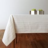 Unison Porter Silver Linen/Organic Cotton Table Linens - Extra Large Tablecloth