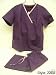 2 TONE GRAPE WITH LILAC TRIMMING MEDICAL NURSE SCRUB SET UNIFORM #2200 LARGE