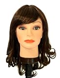 18 Off Black,Dark Auburn,Strawberry Blonde layer / small curl with bangs synthetic wig