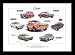 Ford Escort Mk1 Performance Cars Rs 1600 Sport 1300 1300 E Rs 2000 Twin cam 1300 Gt Mexico Art Print