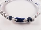 Los Angeles Dodgers (WHITE) 3-Rope x50 Titanium Tsunami Sport Necklace 18