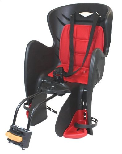 Fahrrad-Kindersitz Lion Standard mit Halter schwarz/rot