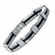 Titanium Bracelet with Black Carbon Fiber Inlay 8" Titanium Bracelet with Black Carbon Fiber Inlay 8"