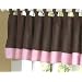 JoJo Designs Window Valance - Soho Pink and Brown Microsuede