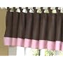 JoJo Designs Window Valance - Soho Pink and Brown Microsuede