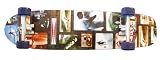 G&S Collage Kicktail 2 Multi Complete Cruiser Skateboard (36- Inch)